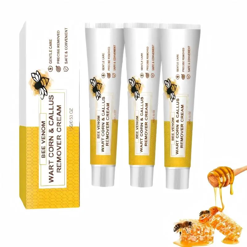 3 Tubes Bee Venom Corn & Wart Callus Remover Cream Safe Convenient Daily Skin Care