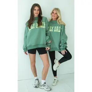 dilly dally mock neck sweatshirt - green