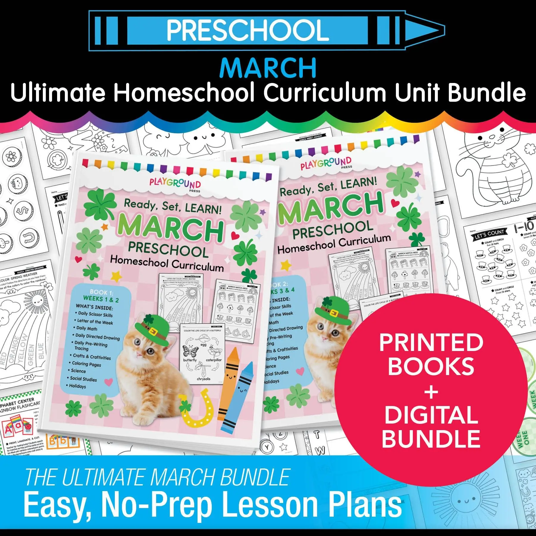 Ultimate Preschool March Homeschool Curriculum Bundle