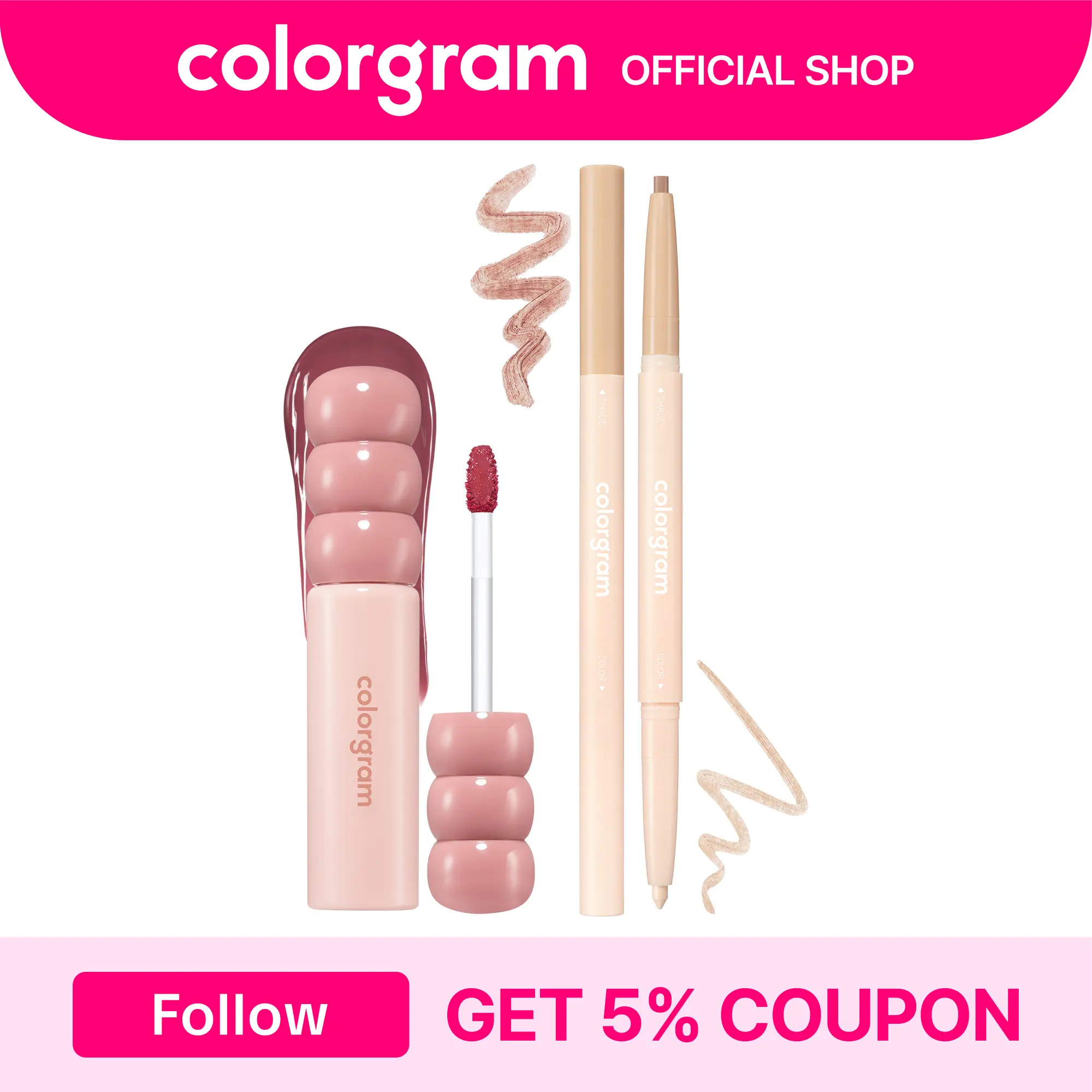 Colorgram BEST DUO [Fruity Glass Tint & Under Eye Highlighter Stick] | Easy K-Beauty Look I summervibes