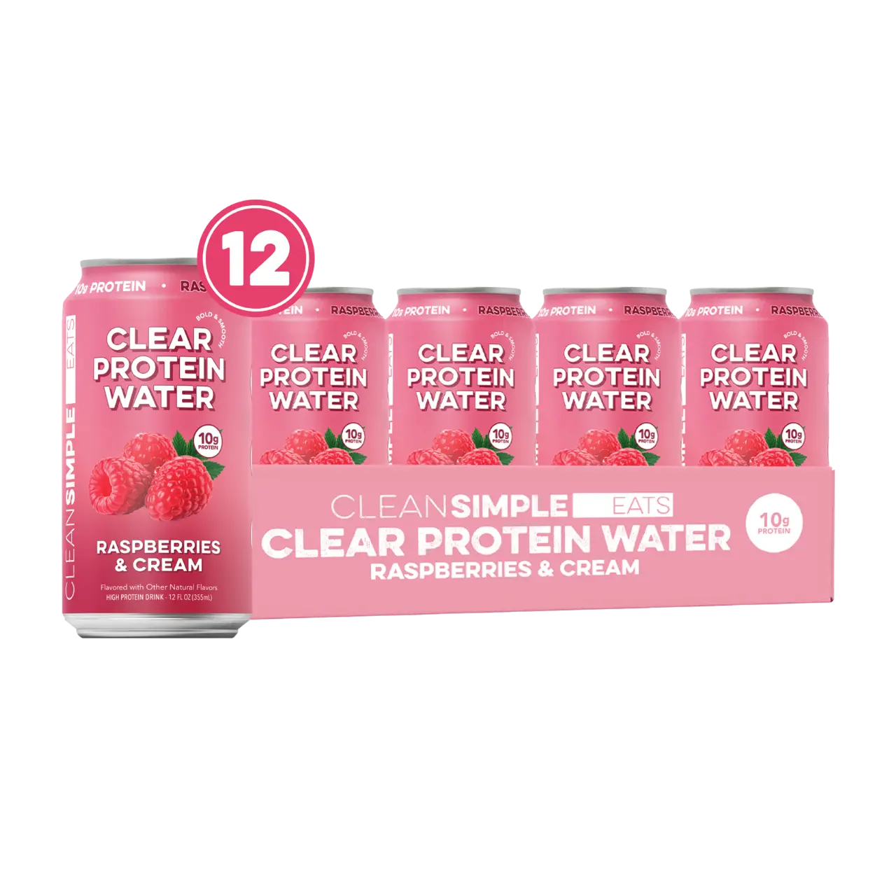 Clear Protein Water: Raspberries & Cream (12 Oz. | 12 Pack) Clear Protein Water: Raspberries & Cream (12 Oz. | 12 Pack)