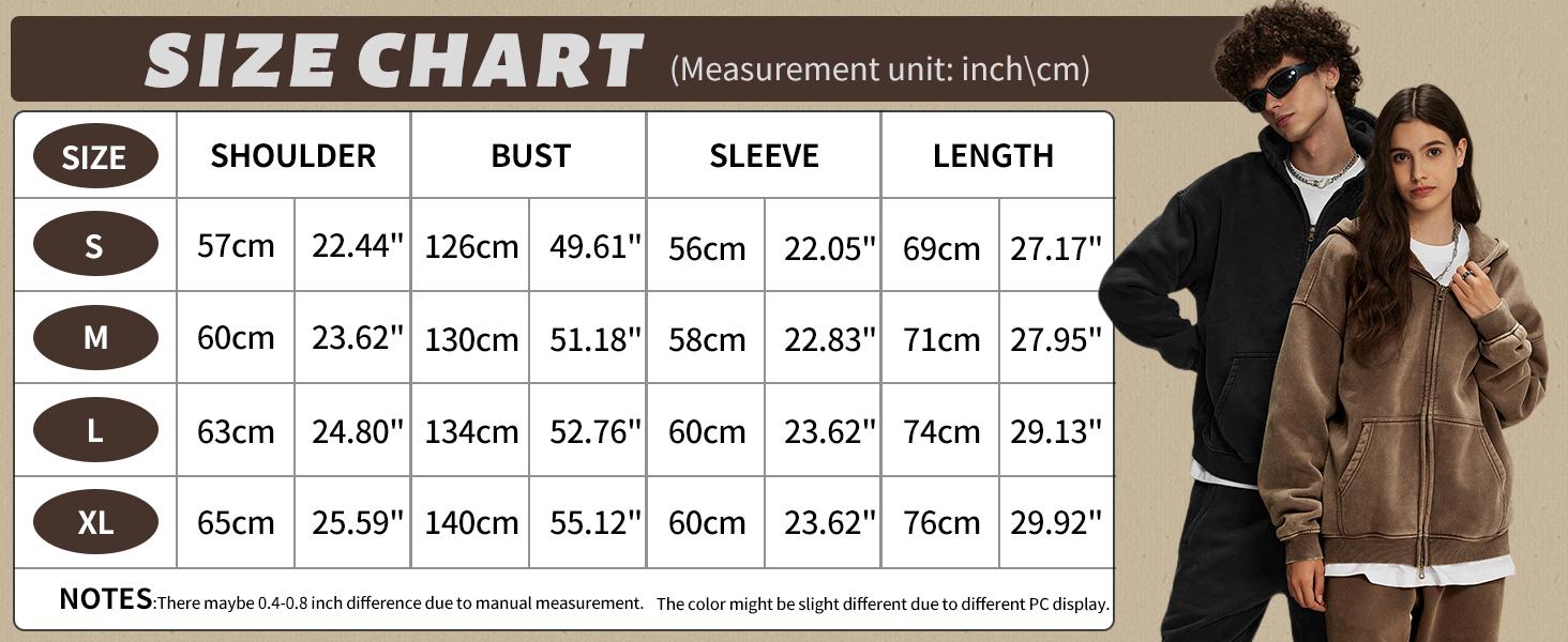 Arssm Unisex Oversized Zip-Up Hoodie – Vintage Heavyweight Cotton Fleece Sweatshirt for Distressed Streetwear & Cozy Casual Jackets