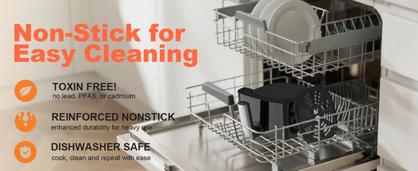 OSTBA 4.5QT Air Fryer with Tempered Glass LED Touch Screen, 6 Presets One-Touch Cooking, Adjustable Temp & Time, Dishwasher Safe Nonstick Basket, Oil-Free Healthy Cooking, 1–4 People