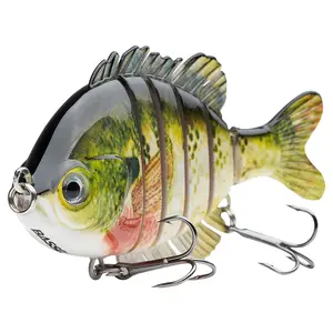 Bassdash SwimPanfish 3.5”/0.85oz Multi Jointed Panfish Bluegill Swimbaits Topwater Hard Bass Fishing Crank Lure