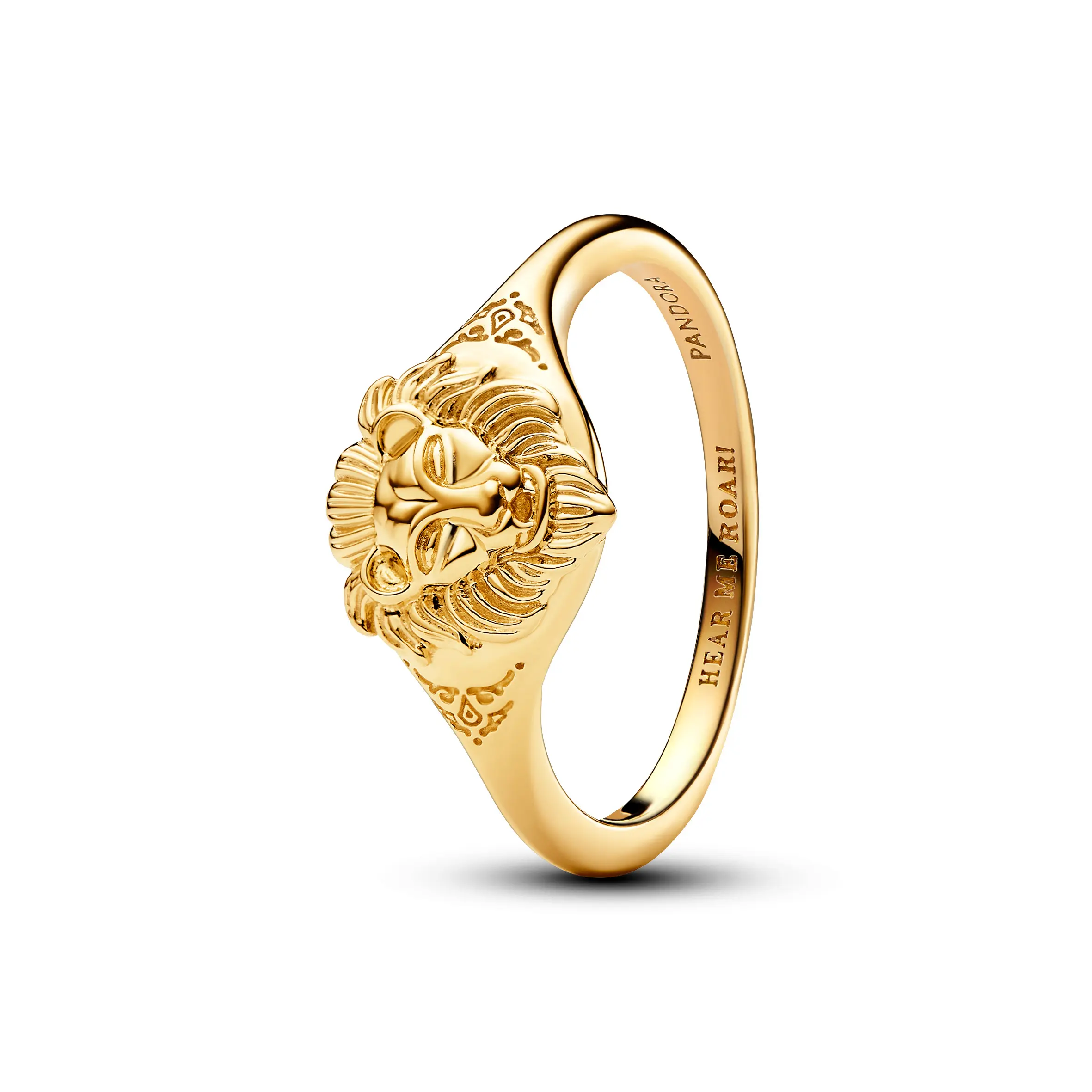 Pandora Game of Thrones Engraved Unisex Lannister Lion Silver Ring, Fan Gift, 163139C00-56