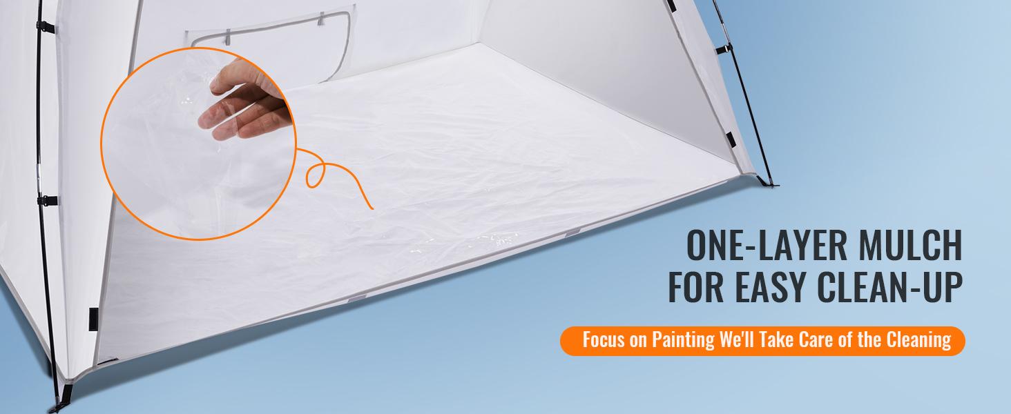 VEVOR Portable Paint Booth, TikTokShopBlackFriday, Larger Spray Paint Tent with Built-in Floor & Mesh Screen, Painting Tent Station for Furniture DIY Hobby Tool, 10x7x6ft Spray Paint Shelter