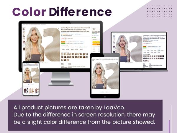 LaaVoo Tape in Hair Extensions Human Hair Highlights Solid Balayage Tape in Lightweight 20 Counts Natural Straight TikTokShopHolidayHaul SpringStatements