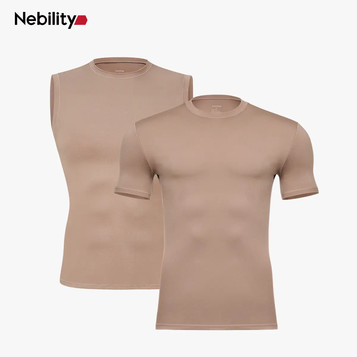 Brown Short Sleeve & Brown Tank Top