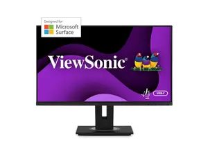 ViewSonic VG275 27 Inch IPS 1080p Monitor Designed for Surface with advanced ergonomics, 60W USB C, HDMI and DisplayPort inputs for Home and Office