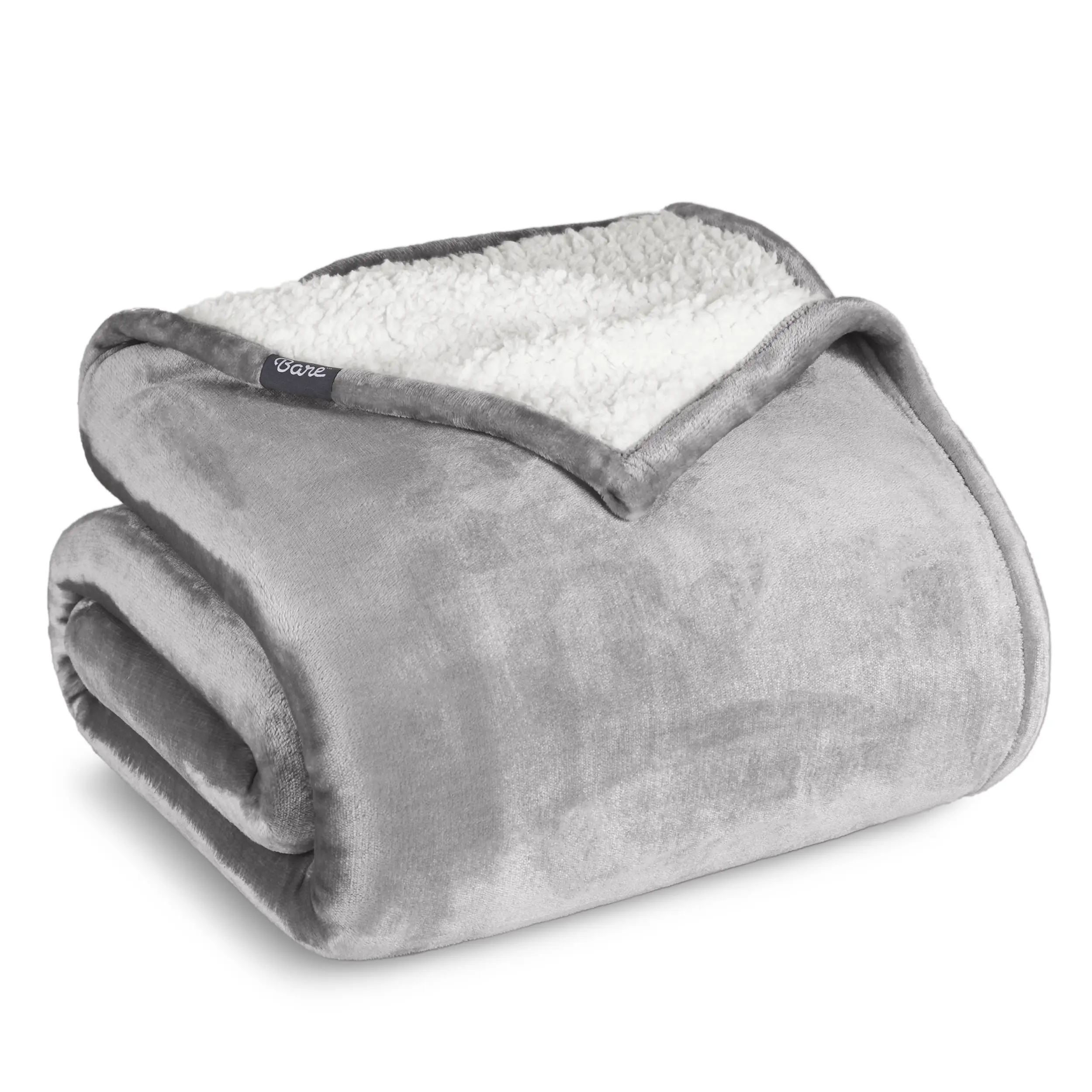 Bare Home Sherpa Fuzzy Microfleece Blanket - Full/Queen Size, Modern, Comfy and Cozy, Anti-Pilling, Easy Care, Machine Washable, Wrinkle Resistant, Ideal for College Dorm Shopping, Cosy Home Blankets (Bed/Sofa Use), Cozy Setup, Dorm Vibes