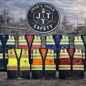 SV802 Long HI-Vis Safety Vest with Black Bottom & 2 Inside Pockets Type R Class 2 100% Polyester High Visibility Workwear