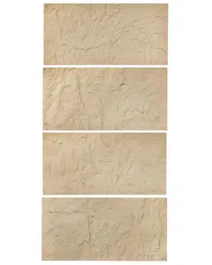 VEVOR 3D Wall Panels, 4 Pack 48 x 24 in PU Natural Stone Imitation Wall Art Tiles, 32 Sq.Ft Coverage Accent Wall Panel, Interior Home Decor for Ceiling, Bedroom, Living & Gaming Room, Stone Yellow