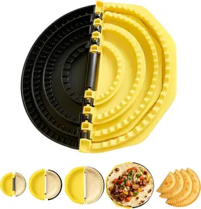 4-in-1 Tortilla Sealer & Crimper, Adjustable Size for4“- 6"-8”-10" Crust, Detachable Shark Tooth Design, BPA-Free, Dishwasher Safe - Makes Sealed Quesadillas, Tacos, Burritos, Dumplings Cleaning