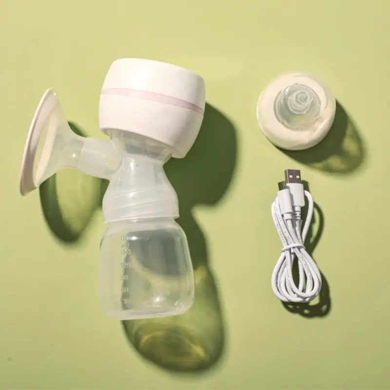 Rechargeable Electric Breast Pump, Nursing Pump, Breastfeeding Pump with 180ML Bottle and Nipple, Portable Design for Convenient Use, Ideal for New Mothers