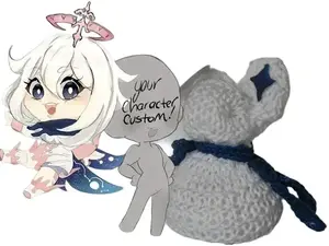 Genshin Impact Inspired Paimon Knit Bunny
