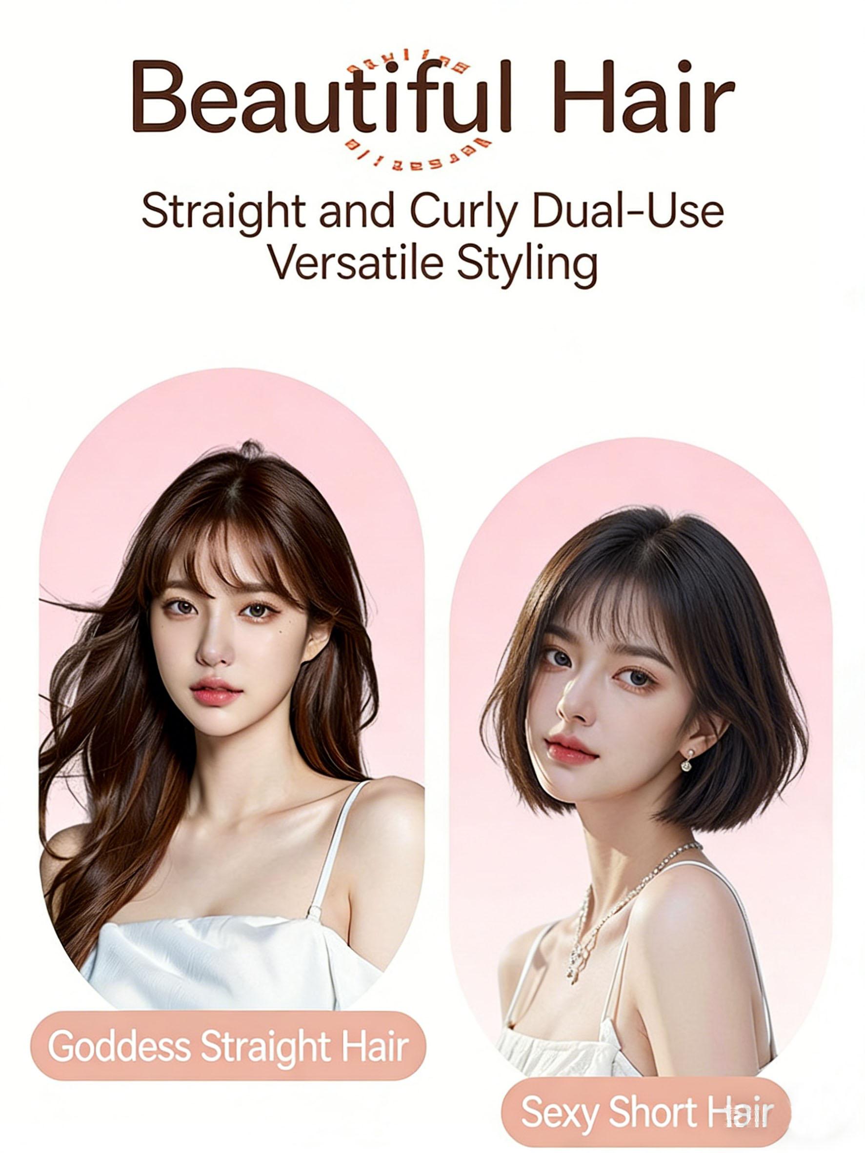 Mini Cordless Hair Straightener - USB-C Rechargeable Flat Iron for Quick Touch-Ups, Bangs & Short Hair | Rechargeable Curling Iron Fast Heat, Portable Travel Styler, Perfect for Gym Bag, Office Desk & On-The-Go Smoothing plancha de cabello