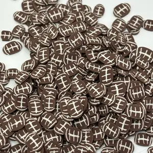 Football Polymer Clay Slices - Perfect for Crafting and DIY Projects