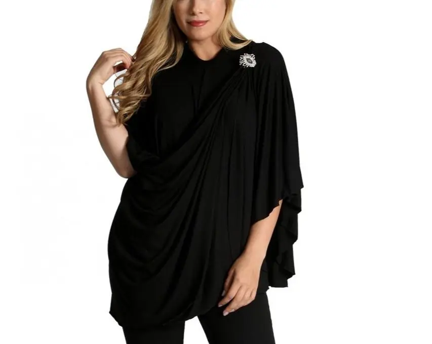 INSTANTFIGURE Instawrap Convertible Short Shawl With Arm Holes 169COSS Multi-Way Wrap - Versatile Fashion Accessory, Soft Stretchy Wrinkle-Resistant Fabric, Lightweight Travel Essential Providing Multiple Outfit Options, Made In USA