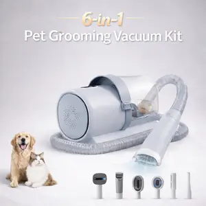 Professional Dog Grooming Clippers With 2.5L Cup, 3 Suction Modes, Cordless Clippers, 5 Groomer Tools, Low Noise
