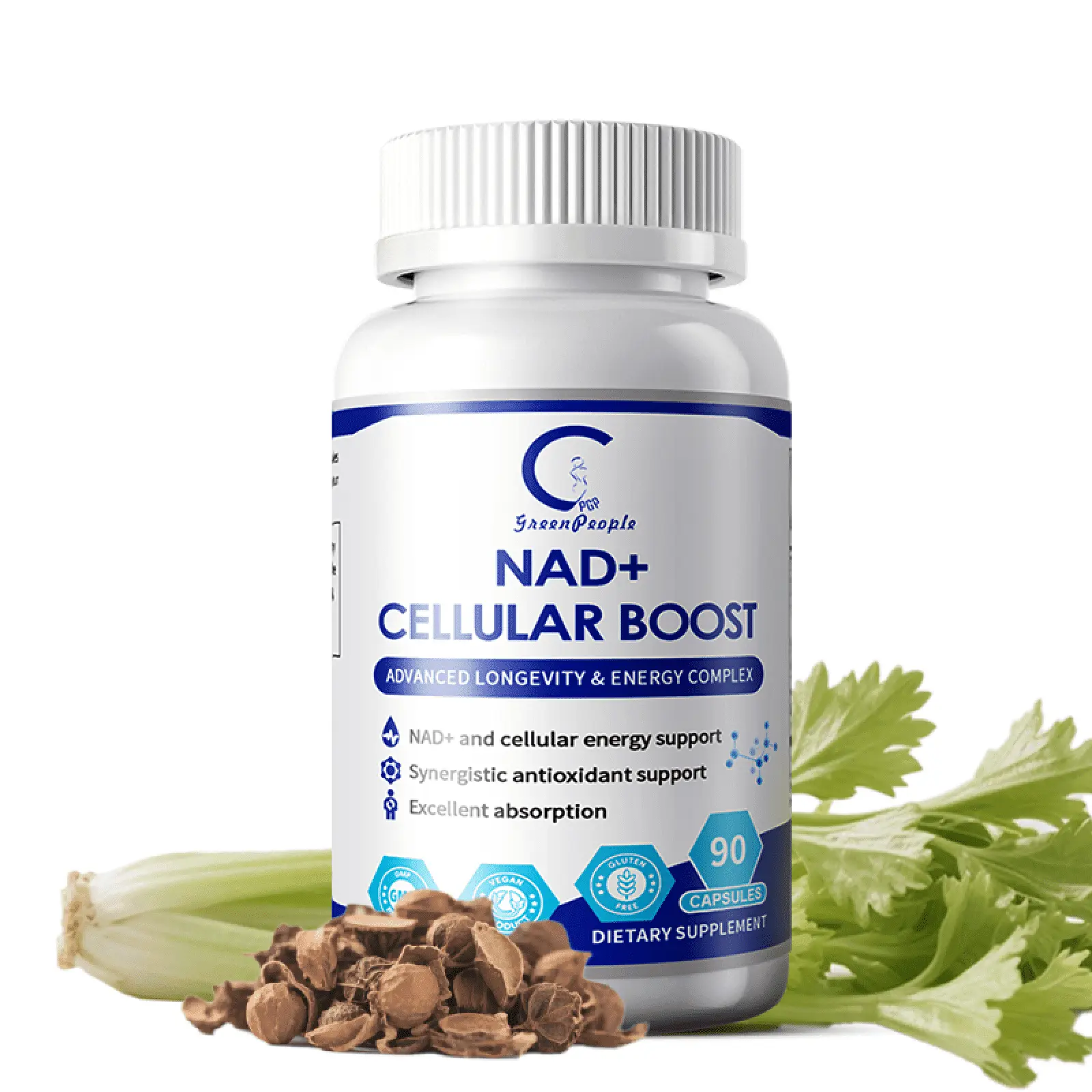 Greenpeople NAD+ Supplement Capsule ,Nicotinamide Riboside, Resveratrol Boosting Supplement,90 Capsule