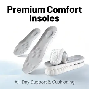 4D Shoe Cloud Insoles for Men Women, Soft Memory Foam Orthotic Shoe Inserts Sports Insoles