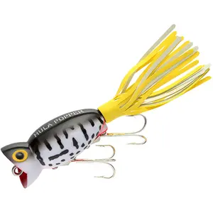 Arbogast Hula Popper 3/8 oz Fishing Lure - Coach Dog/Orange Belly