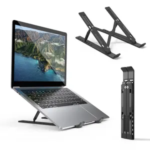 N3 Folding Vertical Laptop Stand, foldable and portable, perfect for on-the-go use (Black)