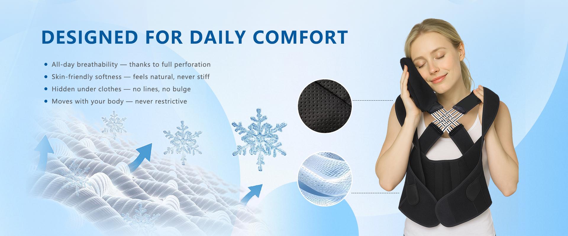 Back Brace for Men & Women, Adjustable Back Straightener, Back Support Belt for Home Gym Workout Care, Gym Clothes, Gym Accessories SpringStatements