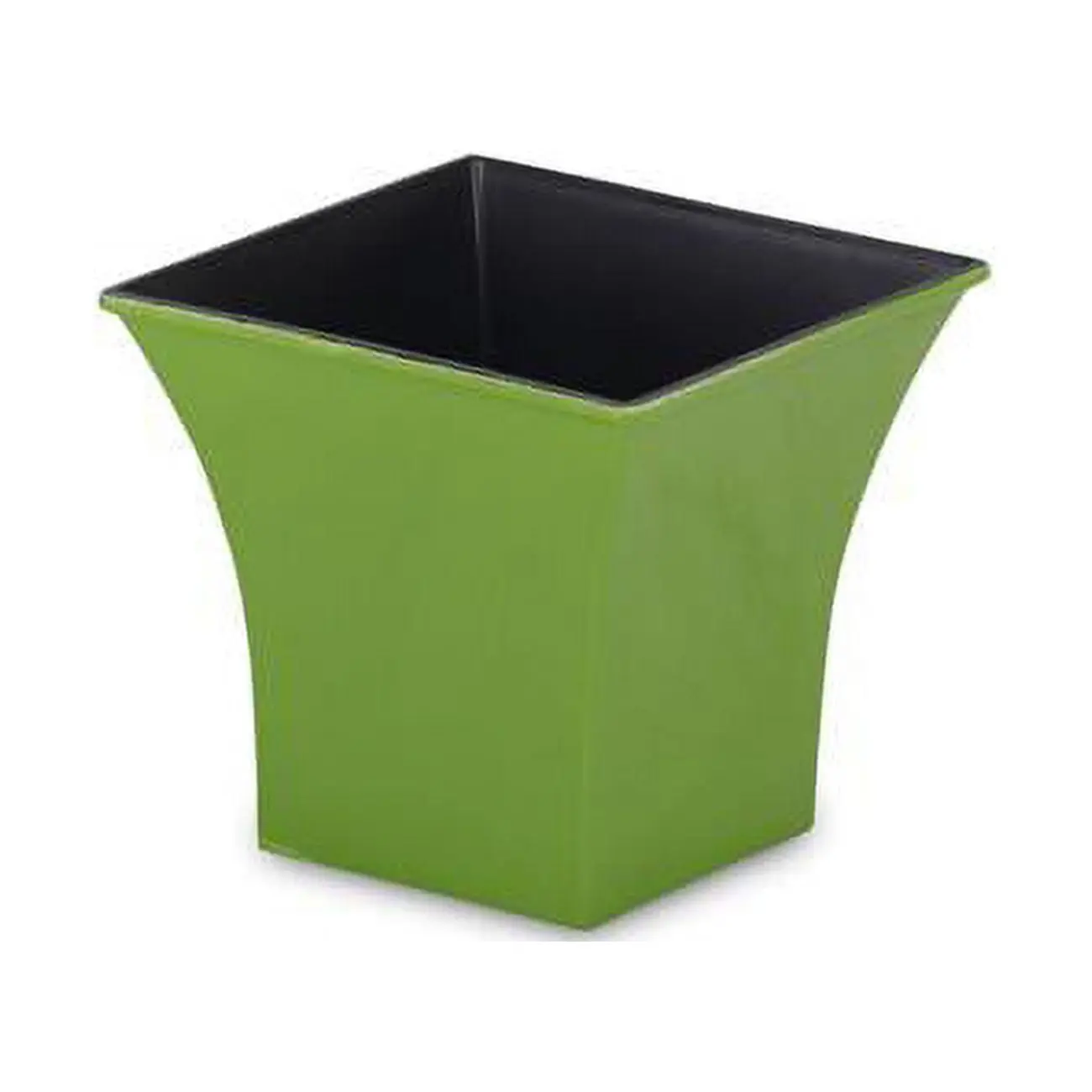 Cheungs PP-109LM Functional Clean Recycled Plastic Flower Pot & Planter - 4.25x4.75x4.75in Square Tapered, Lime Green, 2lbs, 3in Base, Water Tight, Indoor or Outdoor Above-Ground Use, Flower Pots & Planters, Indoor Or Outdoor Plants