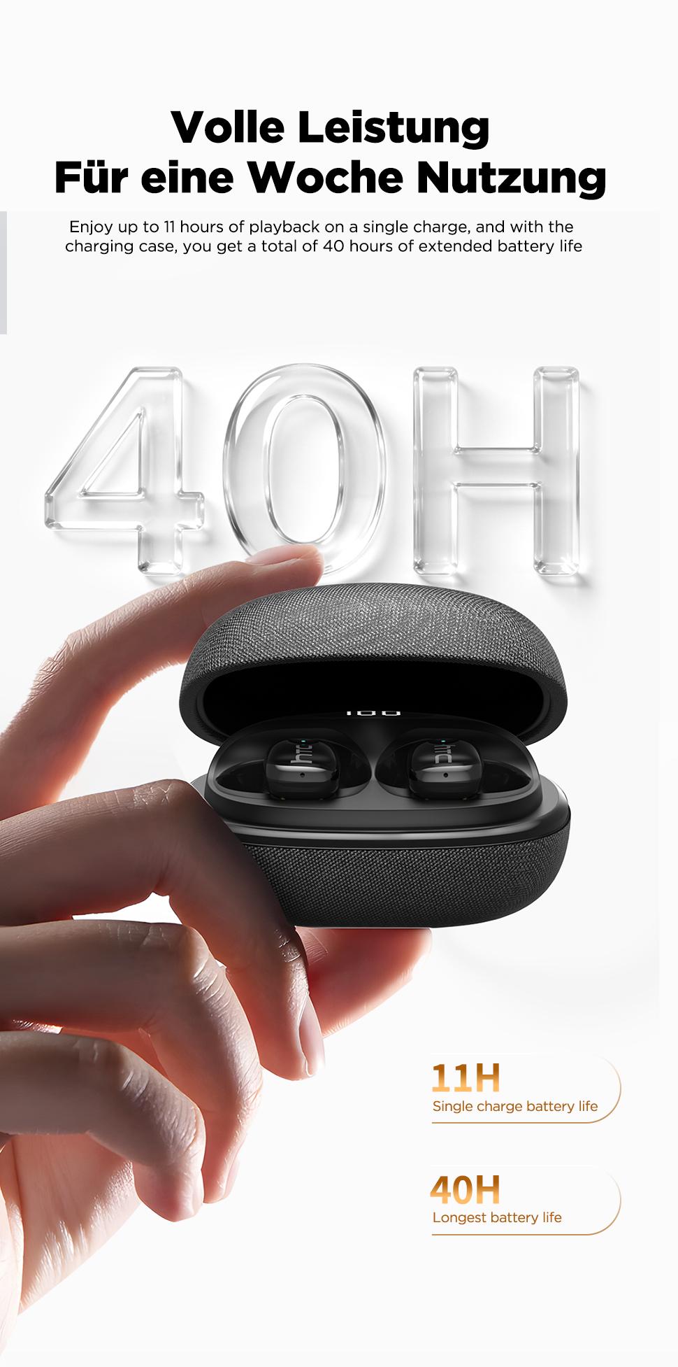 HTC NE75 TWS Wireless Bluetooth Earphones, HIFI Sound Quality,  Supports Voice Calls, Suitable For Sports, Fitness, Studying, And Entertainment.Built-in Microphone