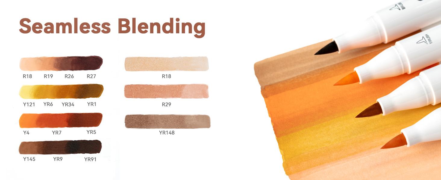 Ohuhu Alcohol Markers Skin Tone Brush Tip -Skin Color Art Marker Set for Artist Adults Coloring Illustration -36 Portrait Colors - Refillable Ink - Brush & Chisel Dual Tips- Honolulu of Ohuhu Markers