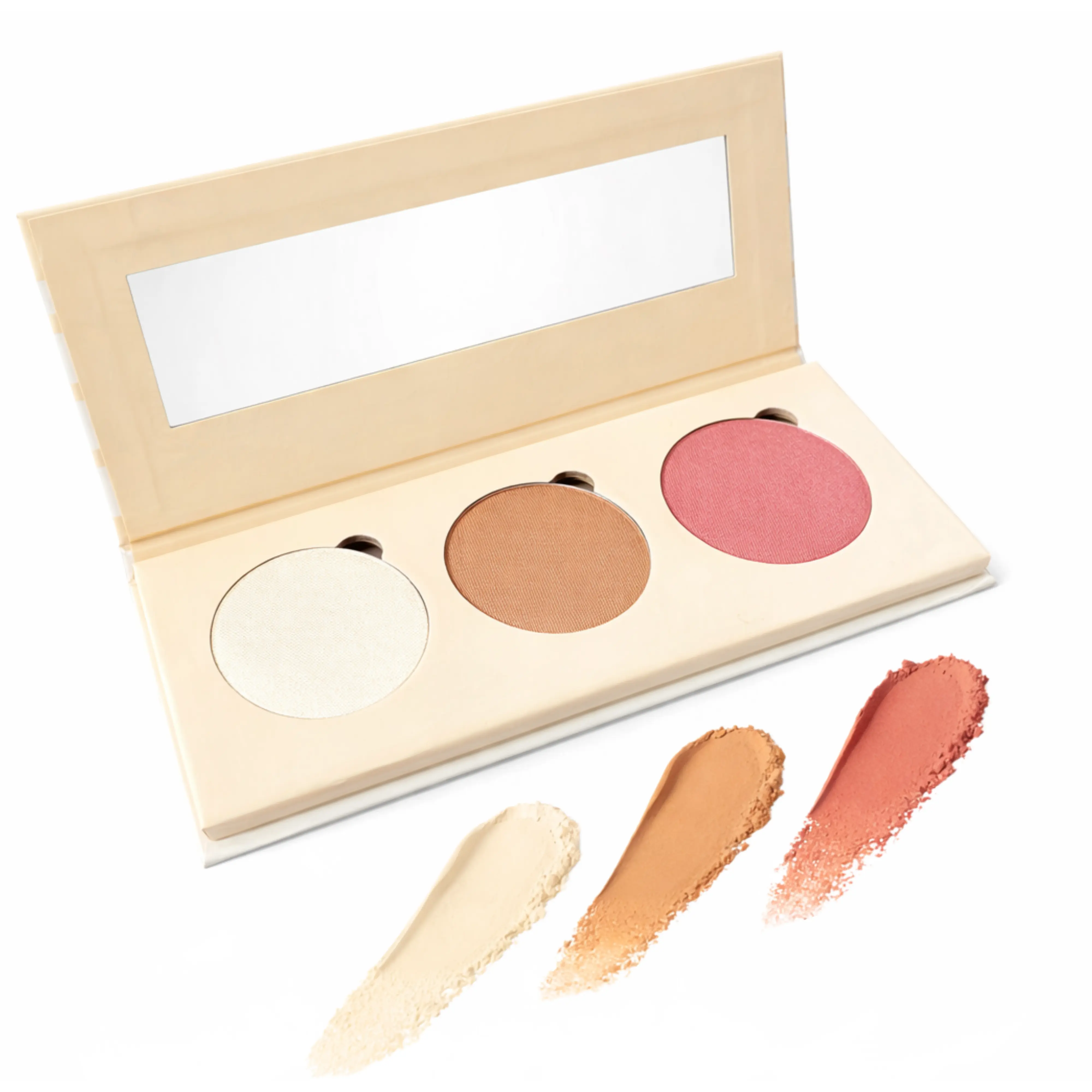 Beau Pur 3-in-1 Blendable Pressed Mineral Base Cream to Powder Corrective Shades for Fair-Light Skin Tones Sculpt & Define, Travel-Friendly, Cruelty-Free, Sulfate & Paraben Free, Made in USA