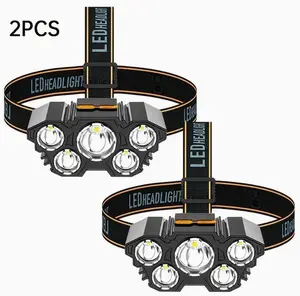 2-Pcs LED Headlamp Rechargeable,Super Bright Head Lights for Forehead,Hard Hat Light Strap for Adults,Adjustable Head Flashlight,USB Headband Flashlight for Ourdoor,Working,Hiking,Running,Camping, Fishing Gear Unique Women's Birthday Gift waterproof dad