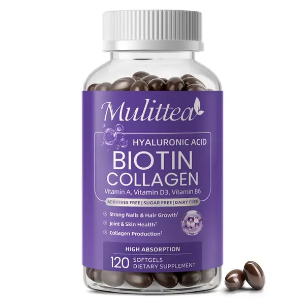 Biotin Collagen Capsule,w/Hyaluronic Acid, B-Complex Vitamins & MSM,Hair Skin and Nails Supplement - 120 Count