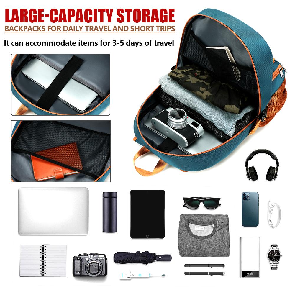 Simple Style Backpack with Multiple Compartments Business Notebook Travel Bag, Unisex Casual Design Lightweight Zipper Luggage Backpack with Shoe Compartment College Style Backpack Large Capacity Youth Backpack Suitable for High School & Middle School Stu