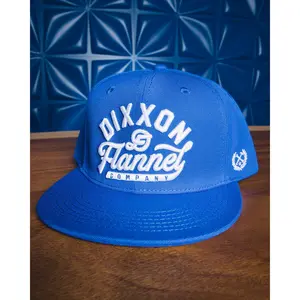 Script Flat Bill Snapback - Blue Script Flat Bill Snapback - Blue