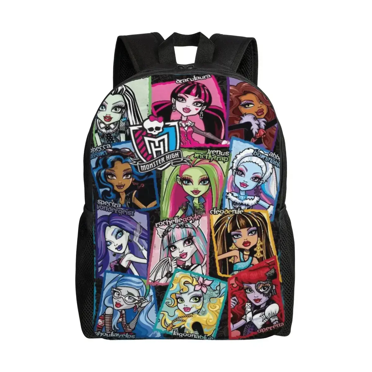 Monster High 2 Unisex Waterproof Student Backpack - 17-in Laptop Compatible, Adjustable Shoulder Straps, Zipper Closure, Ideal for Daily School Commutes & Back-to-School, Backpacks For School, Monsterhigh