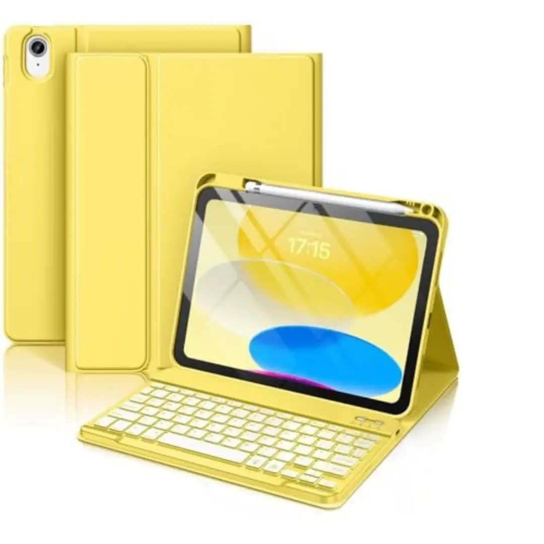 [FREESHIP] iPad 11th 10th Generation Case with Keyboard - Protection Case Come With Wireless Detachable Folio Keyboard Cover with Pencil Holder