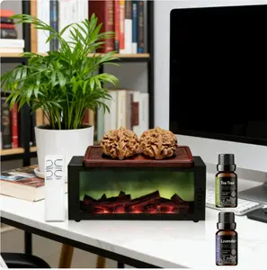 Flame Humidifier with 7-Color Changing LED & Remote Control, Large Capacity with Relaxing Hand Balls for Bedroom, Office aroma life shop natural diffuser