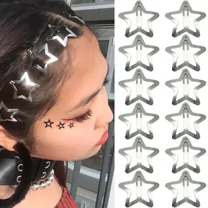 Star Snap Clips – Y2K Silver Hair Accessories