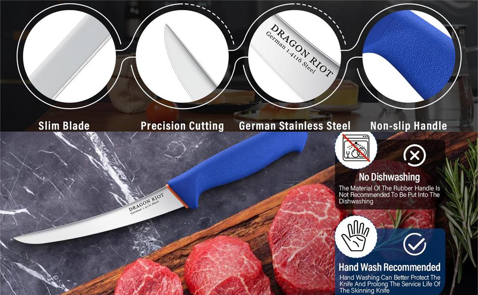 DRAGON RIOT Butcher Knife Set Trimming Set Kitchen Knife for Meat Great Christmas Gift