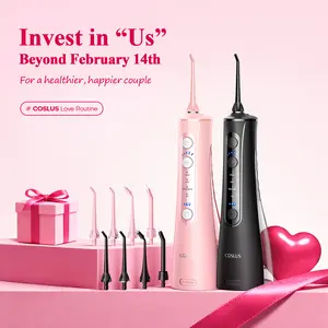 COSLUS CX50 Cordless Oral Irrigator Water Flosser,Teeth Cleaning Machine, Teeth Cleaner,4 Modes x 5 Speeds Adjustable, 0.6mm Ultra-fine Water Stream, IPX7 Waterpro,Teeth Cleaner,Suitable for Orthodontic Use,Daily Effectively Cleans Plaque and Tartar