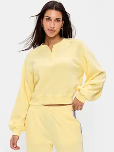 Old Navy Women's SoComfy Oversized Button-Front Sweatshirt