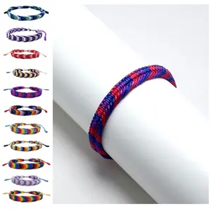 Bisexual Pansexuality LGBT Proud Love Tibetan Wrist Wrap Bracelet | Amulet and Boho Rope Bracelet Bangles for Women Men Thread for Him and Her