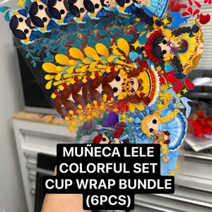 Muñeca LELE colorful set UVDTF CUP WRAP BUNDLE (6PCS)