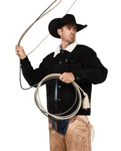 Cinch Men's Solid Sherpa-Lined Cc Snap Wool Trucker Jacket - Mwj1074004