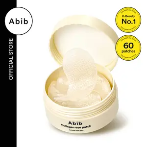 [Abib Official] Collagen Eye Patch Jericho Rose Jelly 60 Patches, Korean Under Eye Patches for Anti-Wrinkle, comfort Embo Eye Mask, Caffeine