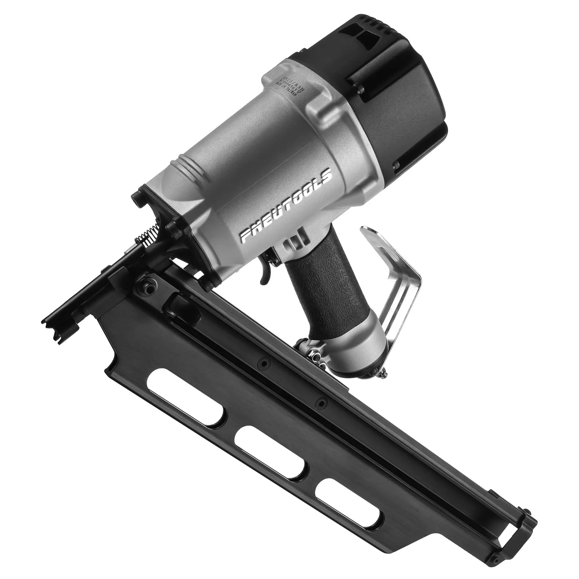 PneuTools SN2283H Power Nail Gun, Power Tools for Structural Framing, 21° Angle, Plastic Strips, Round Head Nails Compatibility