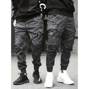 [Loose Techwear Cargo Pants] Cargo Pants, Men's Multi Flap Trousers, Loose Casual Pants, Men's Work Pants Outdoors techwear Hip Hop Style