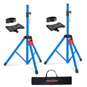 5 Core Speaker Stand Tripod Pair Heavy Duty Adjustable 36" Universal Mount for PA DJ Studio w Bag